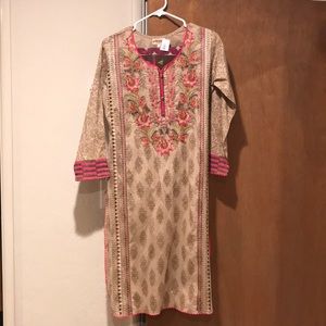 NWT lawn dress with embroidery
